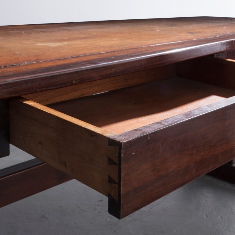David custom desk in solid Brazilian hardwood.