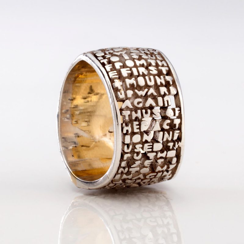 Heaven-XII Ring, in 18k gold and sterling silver